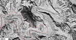 1961年县城卫星图，可见坊州城（即上城）